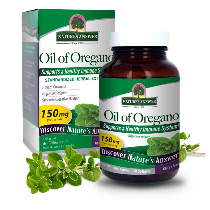 Nature's Answer Oil of Oregano Capsule Softgels, 90-Count | Natural Immune Booster | Promotes Healthy Digestion & Gut Flora