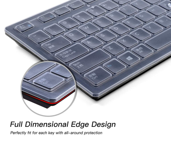 Keyboard Cover for Dell KB216 KB216b KB216t KB216d KB216p Wired & KM636 & Dell Optiplex 5250 3050 3240 5460 7450 7050 & Dell Inspiron AIO 3475/3670/3477 All-in one Desktop Keyboard Protector -Clear
