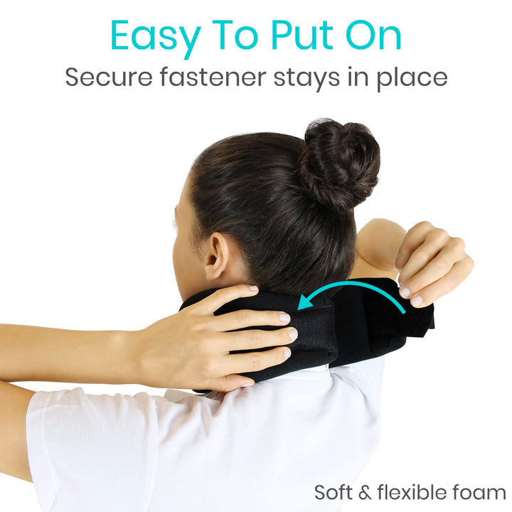 Neck Brace for Neck Pain and Support for Women, Men - Cervical Collar - Soft Neck Brace for Pinched Nerve - Vertebrae Whiplash Wrap for Posture, Sleeping - Spinal Support and Spine Pressure