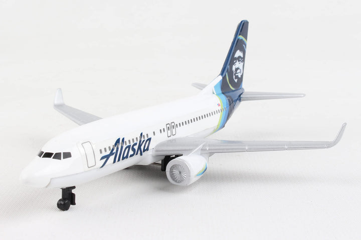 Toy Airplane – Alaska Airlines – Die-Cast Metal Model Airplane Toy with Plastic Parts for Kids Ages 3+