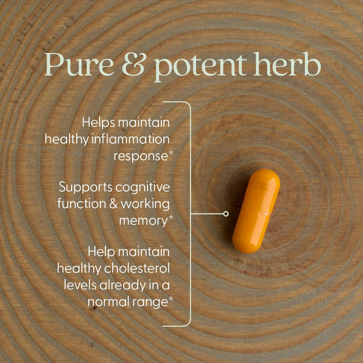 Turmeric Supplement, One Daily, Heart, Brain & Healthy Inflammation Support, Supercritical Turmeric Curcumin Means No Black Pepper Needed, Non-GMO, Gluten Free – 60 Count (2 Month Supply)