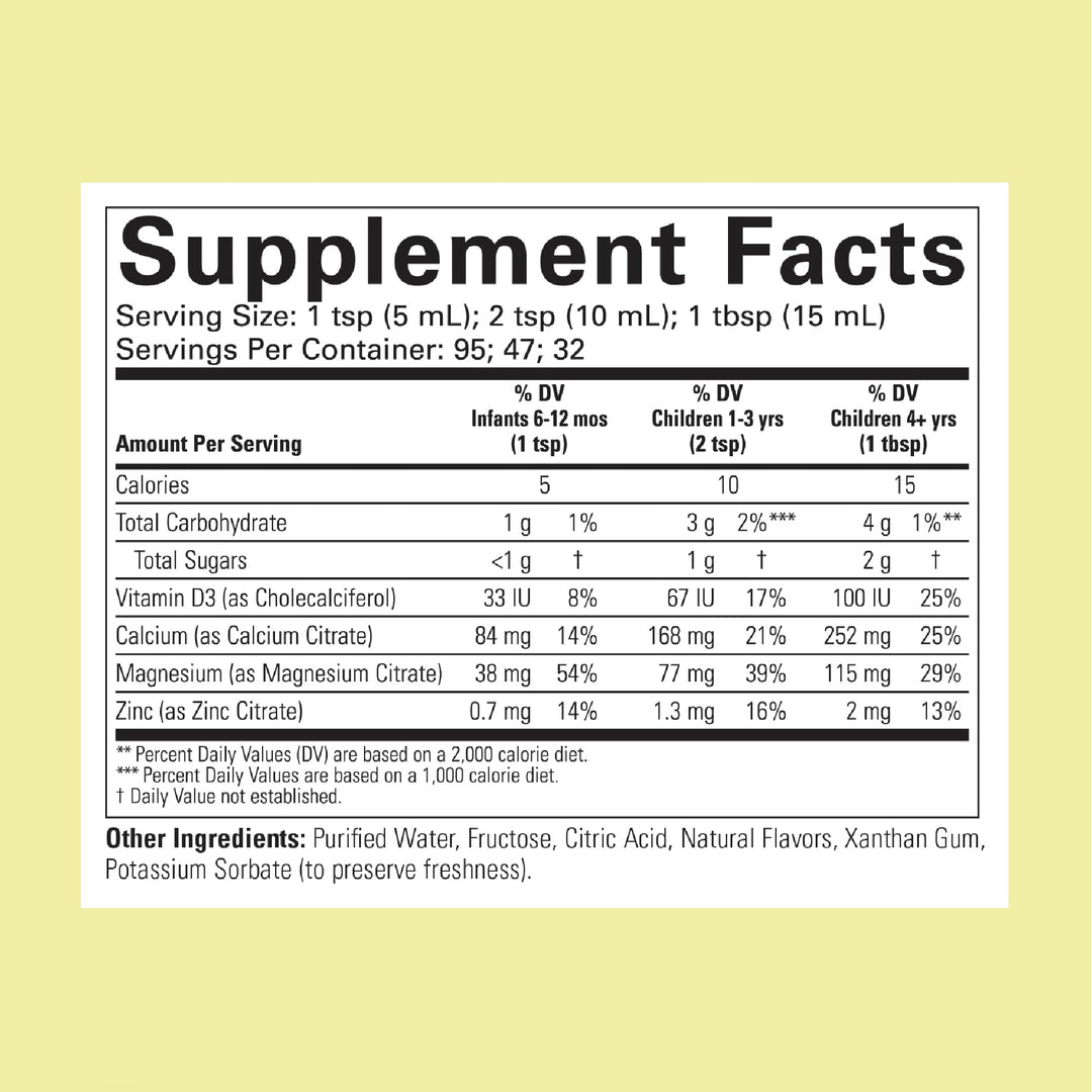 ChildLife Essentials Liquid Calcium Supplement for Kids - Baby Calcium with Magnesium, Zinc, and Vitamin D3 - Orange Flavor, 16 fl oz (4 Pack)