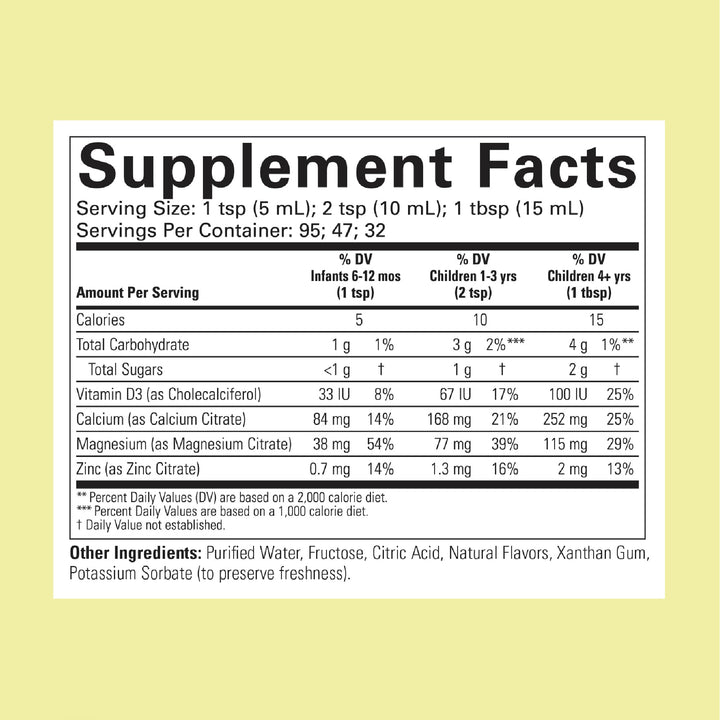 ChildLife Essentials Liquid Calcium Supplement for Kids - Baby Calcium with Magnesium, Zinc, and Vitamin D3 - Orange Flavor, 16 fl oz (4 Pack)