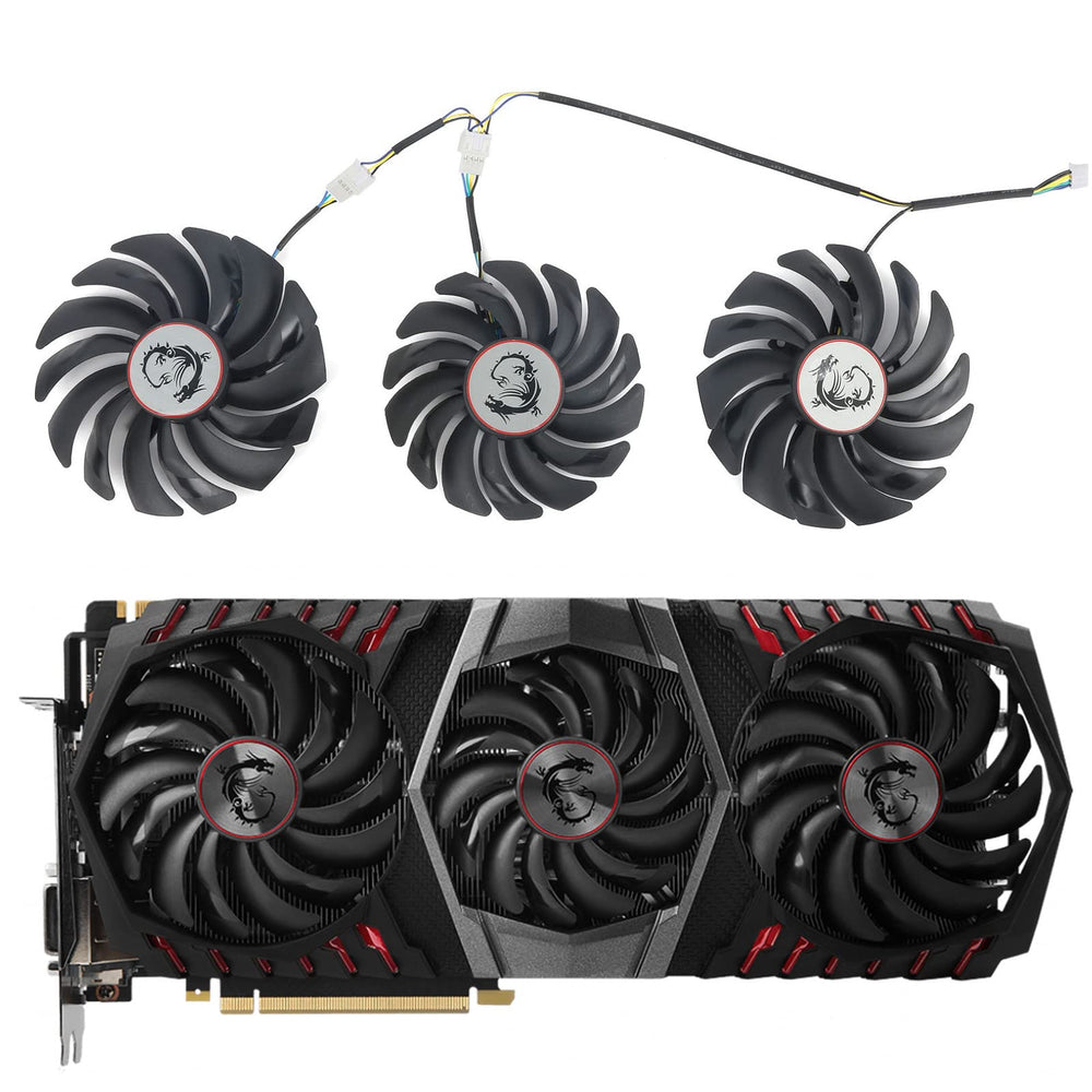 95mm PLD10010B12HH Cooler Fan Replacement for MSI GTX 1080 TI GAMING X TRIO Graphics Card Cooling Fans