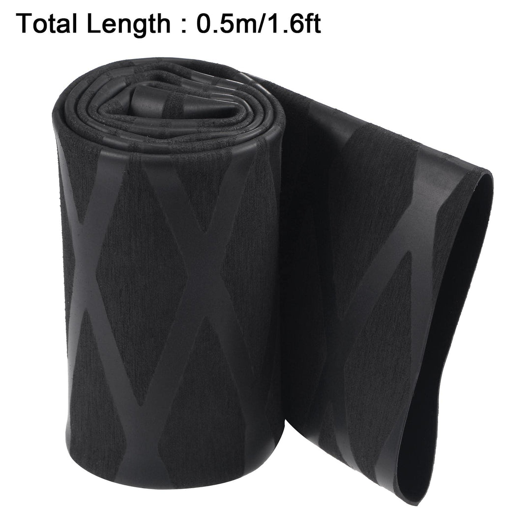 Heat Shrink Wrap Tubing for Fishing Rod Grips Handle, 40mm Dia 65mm Flat 1.6ft 2:1 Rate, Black
