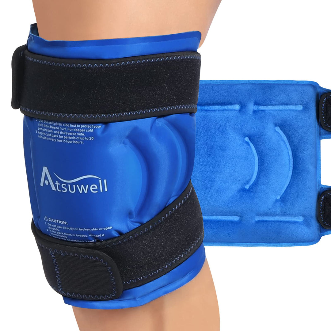 Ice Pack for Knee Pain Relief, Reusable Gel Ice Wraps for Knee Injuries, Swelling, Knee Replacement Surgery, Cold Compress Therapy for Meniscus Tear and ACL Blue