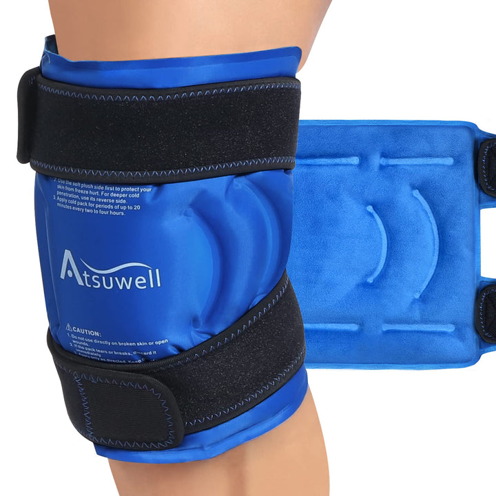 Ice Pack for Knee Pain Relief, Reusable Gel Ice Wraps for Knee Injuries, Swelling, Knee Replacement Surgery, Cold Compress Therapy for Meniscus Tear and ACL Blue
