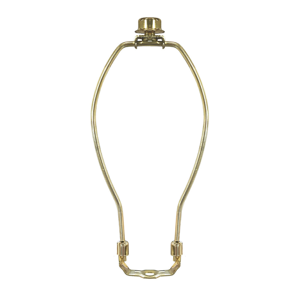 Heavy Duty Harp for Lamp Shade Holder, 7 inch, Polished Brown Base, Set of 2