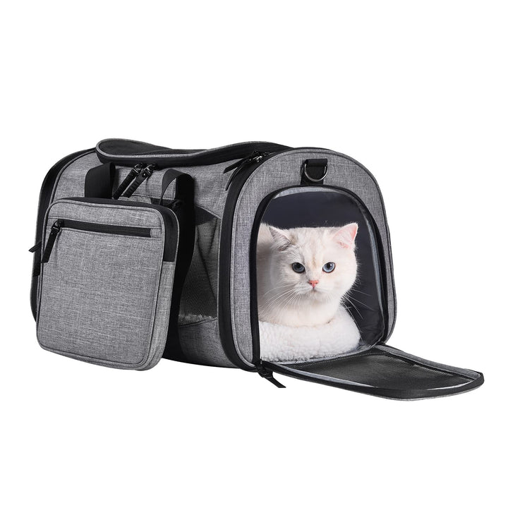 Cat Carrier Dog Travel Bag Pet Carriers for Small Medium Large Cats & Small Dogs ( Collapsible, Soft Sided, Airline Approved )