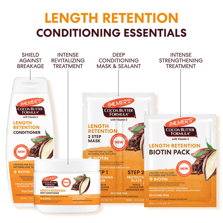 Palmer's Cocoa Butter & Biotin Conditioner for Length Retention, Strengthening& Enhanced Shine - 400ml