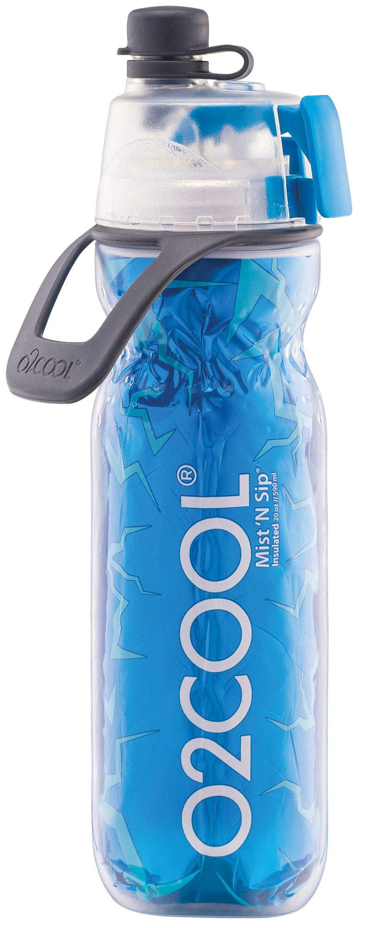 Arctic Squeeze Mist 'N Sip Insulated Bottle w/Silicone Spout Cover And Locking Misting Function - 20 oz, Crackle Blue