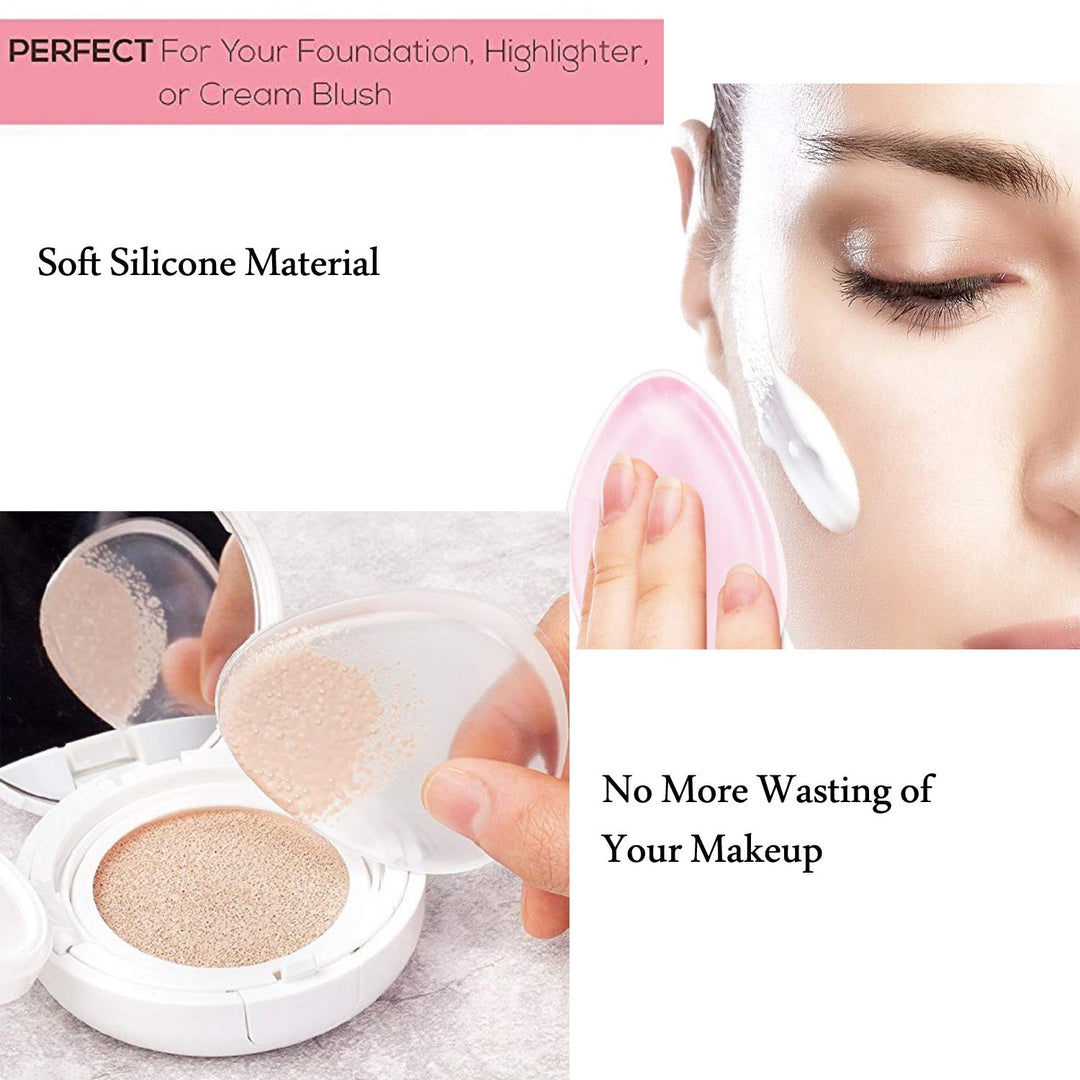 Clear Silisponge Silicone Makeup Applicator Gel Foundation Makeup and Puff BB Cosmetic Beauty Tools Blender 5 Pcs