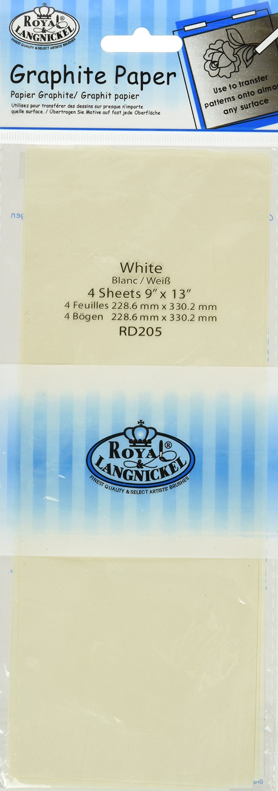RD205 White Transfer Paper-9X13 4/Pkg