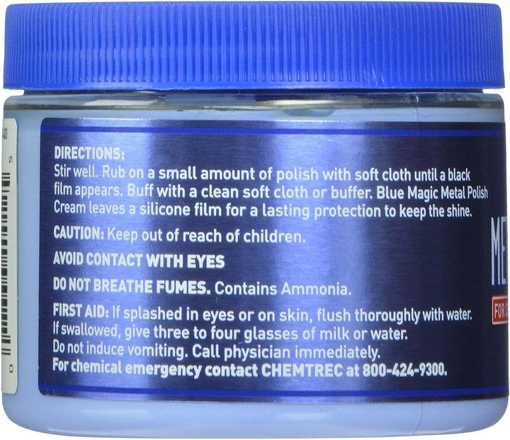 400 Metal Polish Cream Non-Abrasive Tarnish and Oxidation Remover for Chrome, Aluminium, Brass, Copper, Sterling Silver and Stainless Steel, 7 oz., Pack of 1