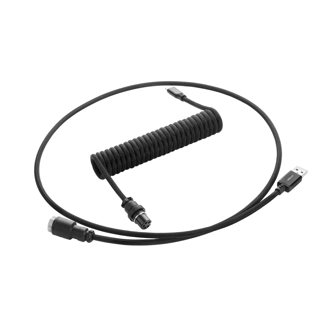 Pro Coiled Keyboard Cable (Midnight Black, USB A to USB Type C, 150cm)