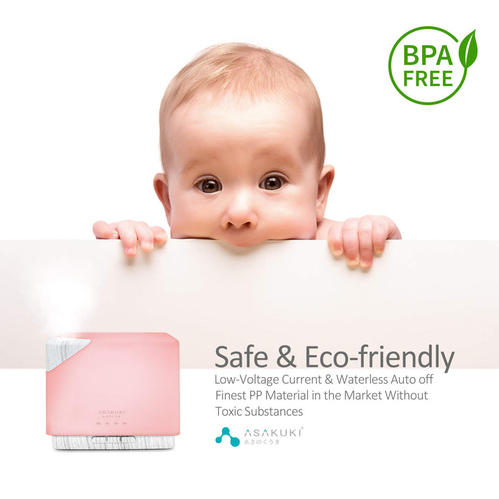 700 ml Premium Essential Oil Diffuser, 5 in 1 Ultrasonic Aromatherapy Fragrant Oil Vaporizer Humidifier, Timer and Auto-Off Safety Switch, 7 LED Light Colors