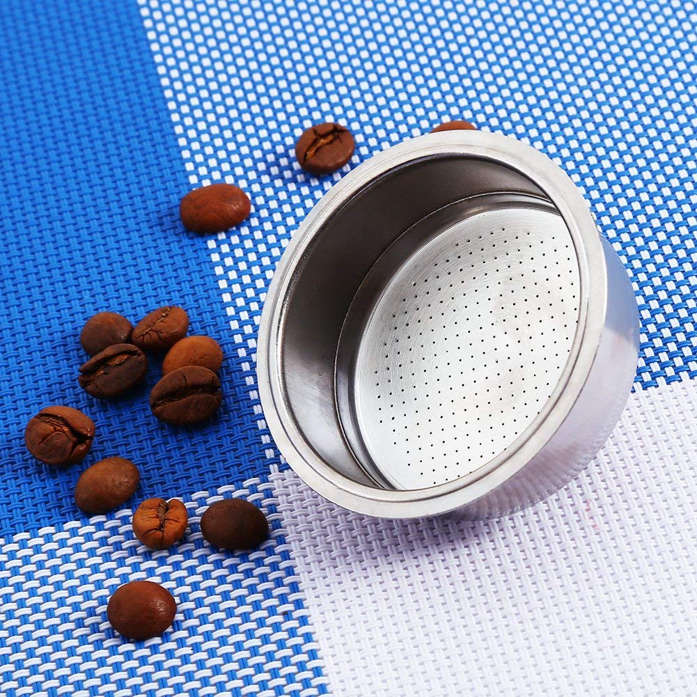 2 Pack Coffee Filter, 2 Cup 51mm Pressurized Coffee Filter Basket for GUSTINO Coffee Accessories Refillable Reusable Capsule