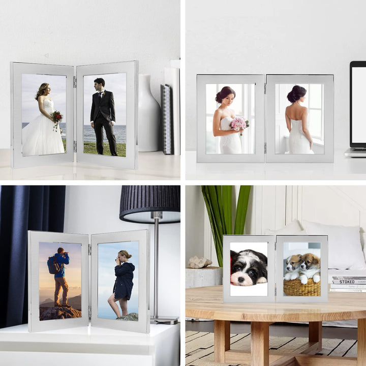 8x10 Metal Picture Frame,Matte Silver with Silver Fashion Metal Frame (8x10)