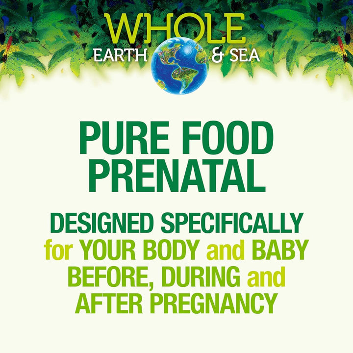 Whole Earth & Sea , Women's Prenatal Multivitamin and Mineral, Whole Food Supplement, Vegan, 60 tablets, 60 Tablets