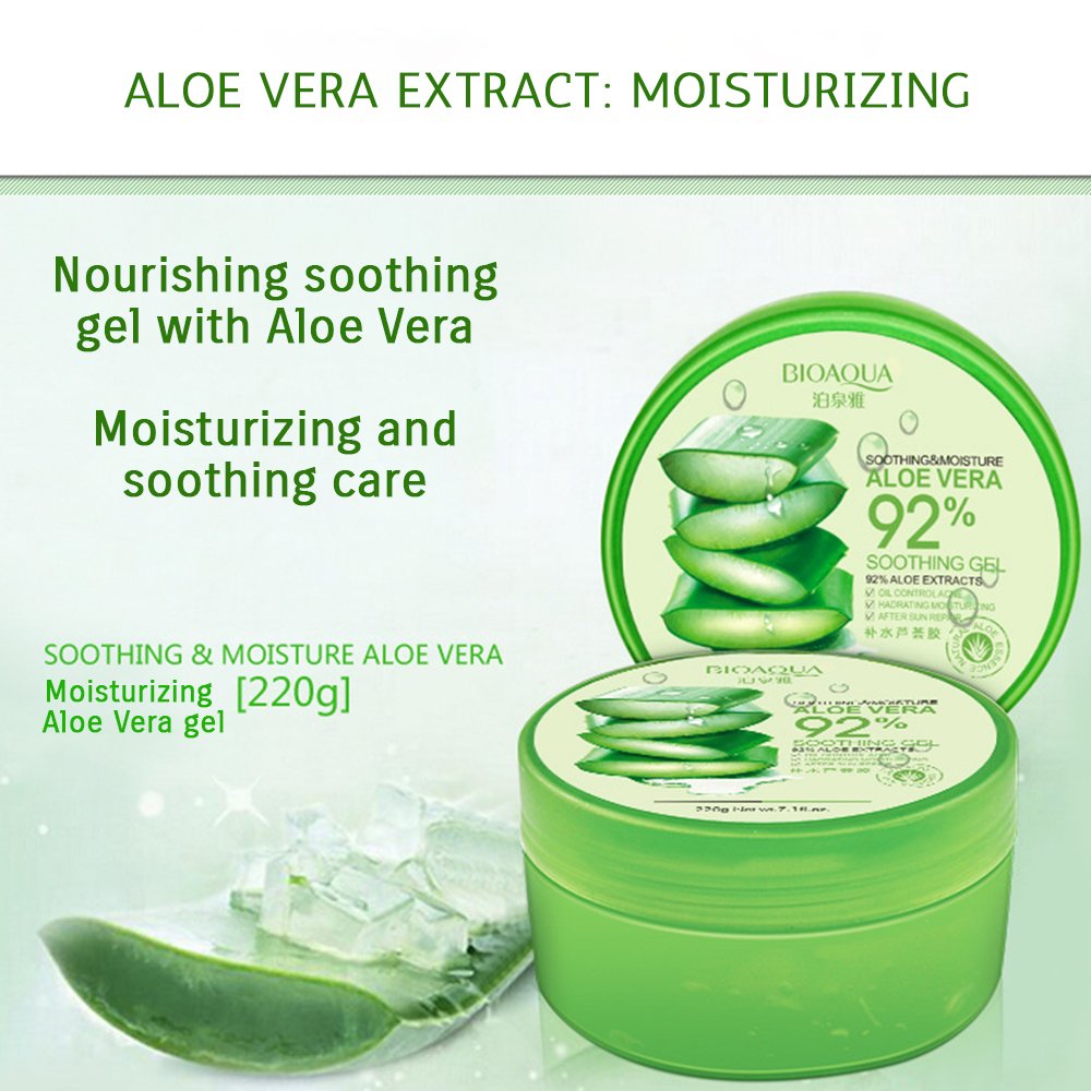 92% Aloe Vera Extracts Hydrating Acne Spot Removing Face Night Cream Replenishiment Soothing Long-lasting Gel 220g