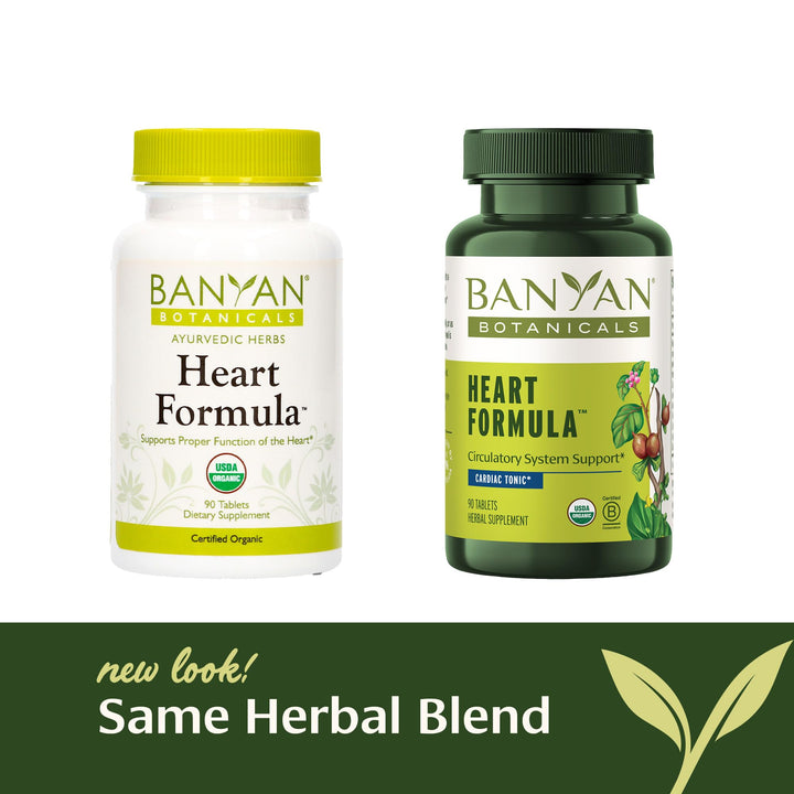 Heart Formula – Organic Herbal Heart Health Supplement with Hawthorn Berry and Guduchi – Supports Proper Function of The Heart* – 90 Tablets – Non-GMO Sustainably Sourced Vegan