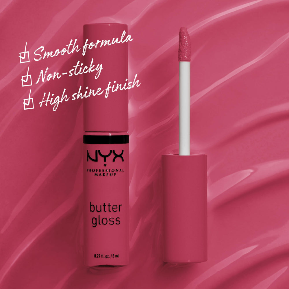 PROFESSIONAL MAKEUP Butter Gloss, Non-Sticky Lip Gloss - Strawberry Cheesecake (Warm Pink)