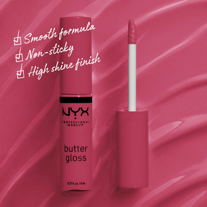 PROFESSIONAL MAKEUP Butter Gloss, Non-Sticky Lip Gloss - Strawberry Cheesecake (Warm Pink)