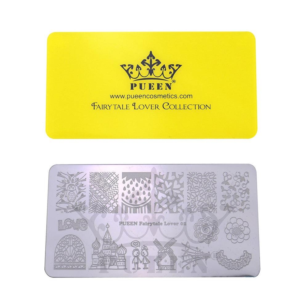 Nail Art Stamping Plate - Fairytale Lover 02 - 125x65mm Unique Nailart Polish Stamping Manicure Image Plates Accessories Kit BH000662
