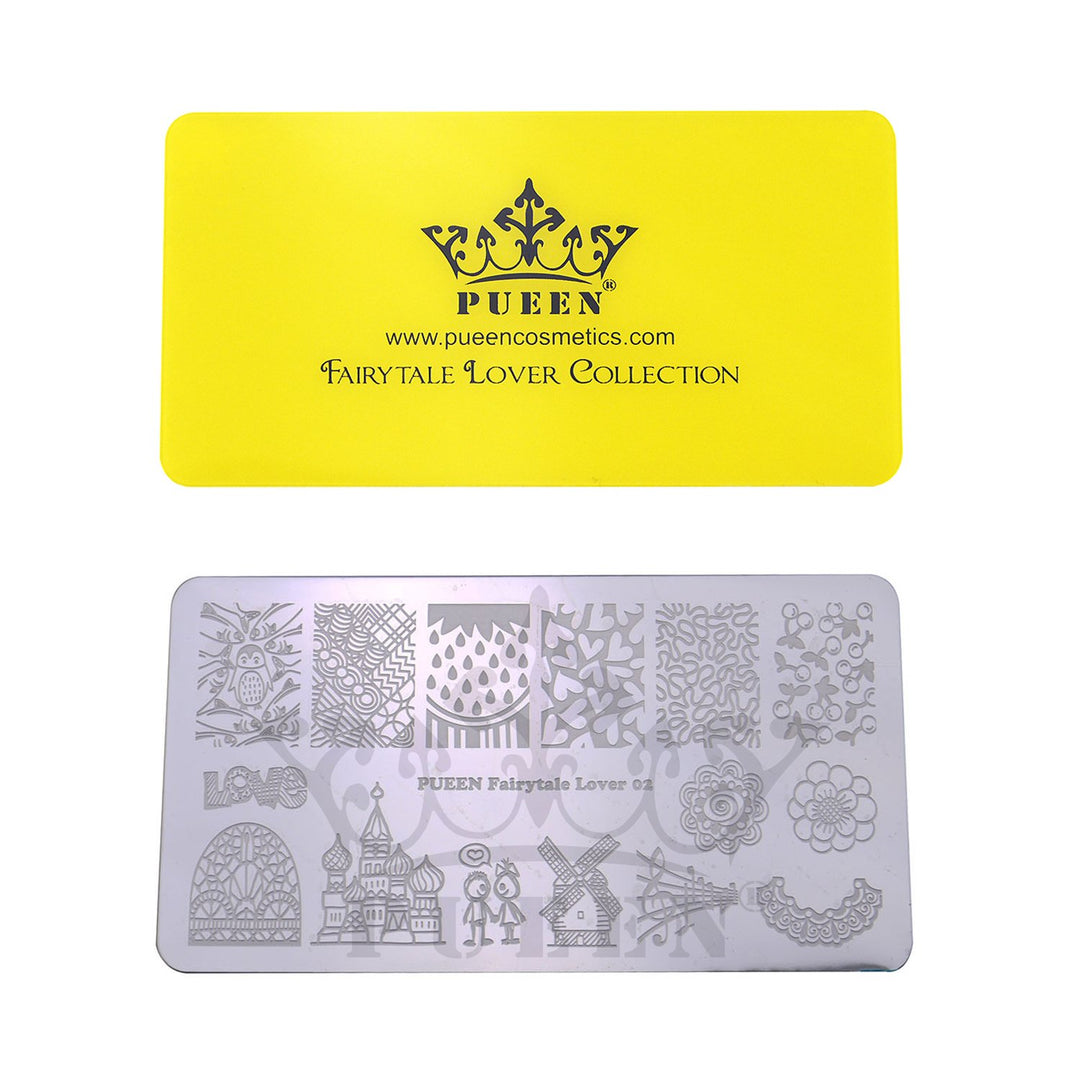 Nail Art Stamping Plate - Fairytale Lover 02 - 125x65mm Unique Nailart Polish Stamping Manicure Image Plates Accessories Kit BH000662