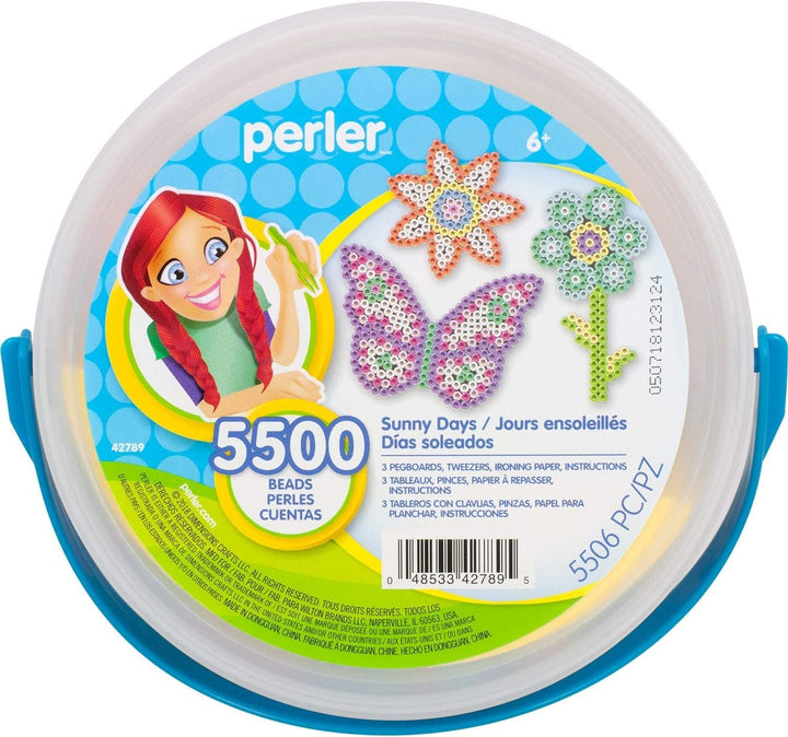 Sunny Days Bright Color Fuse Bead Bucket, 5500 pcs