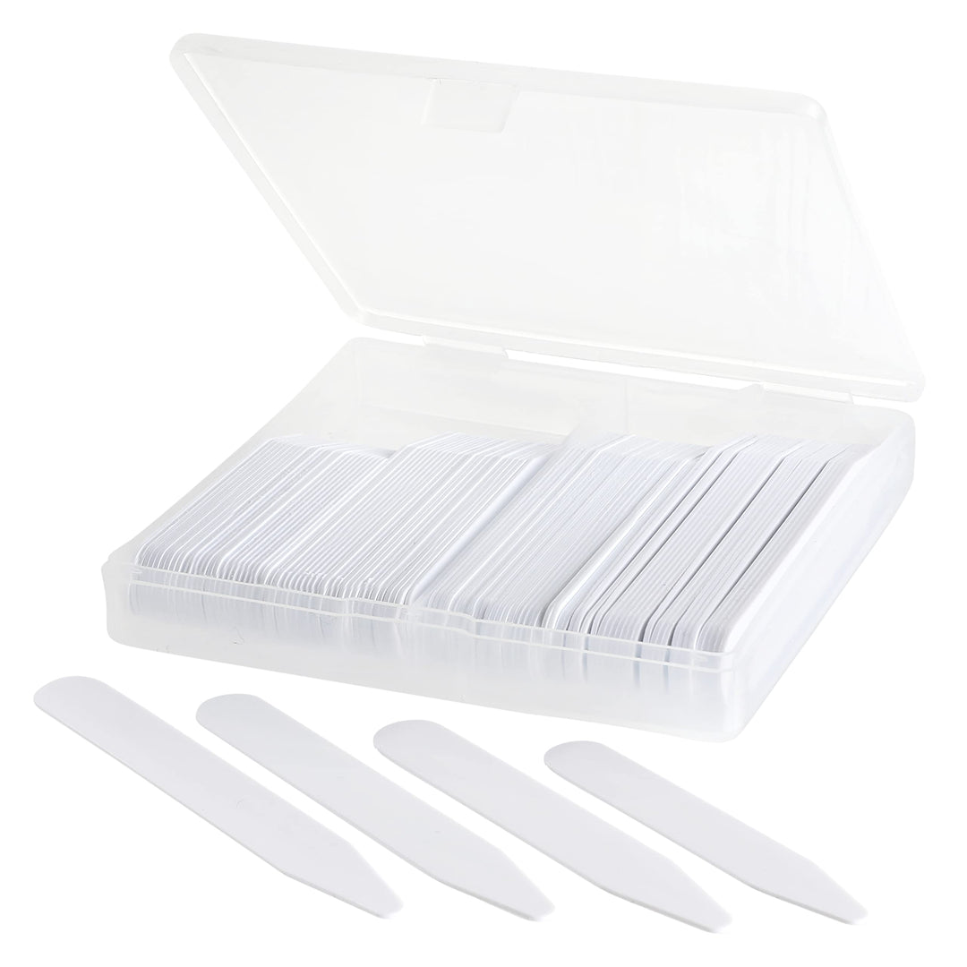100 Plastic Collar Stays 2.2 inches For Men Shirts