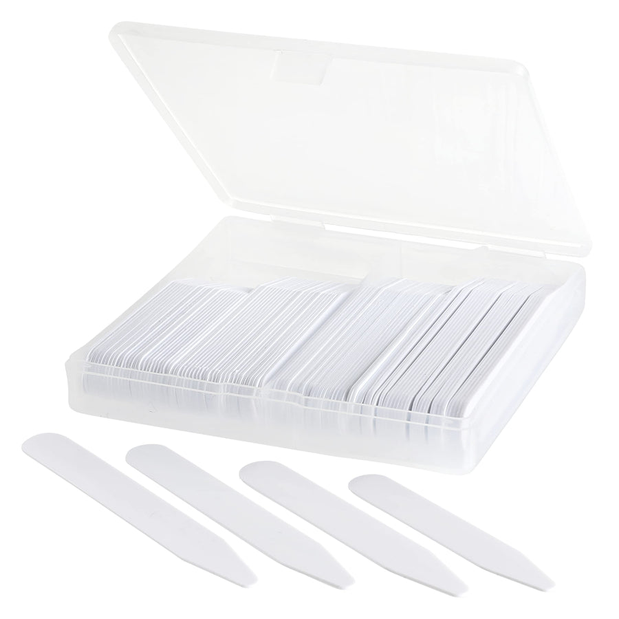 100 Plastic Collar Stays 2.2 inches For Men Shirts
