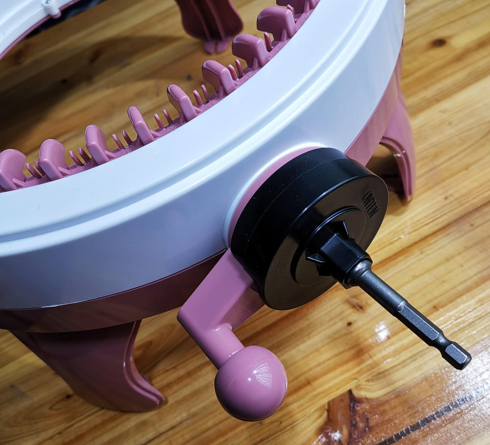 Power Adapter Compatible With Sentro Knitting Machine,Crank Handle Adapter For Knitting,Adapter With Hex Steel Bit Compatible With Sentro 48/40/22 and Jamit,Screwdriver Attachment for Knitting (Black)