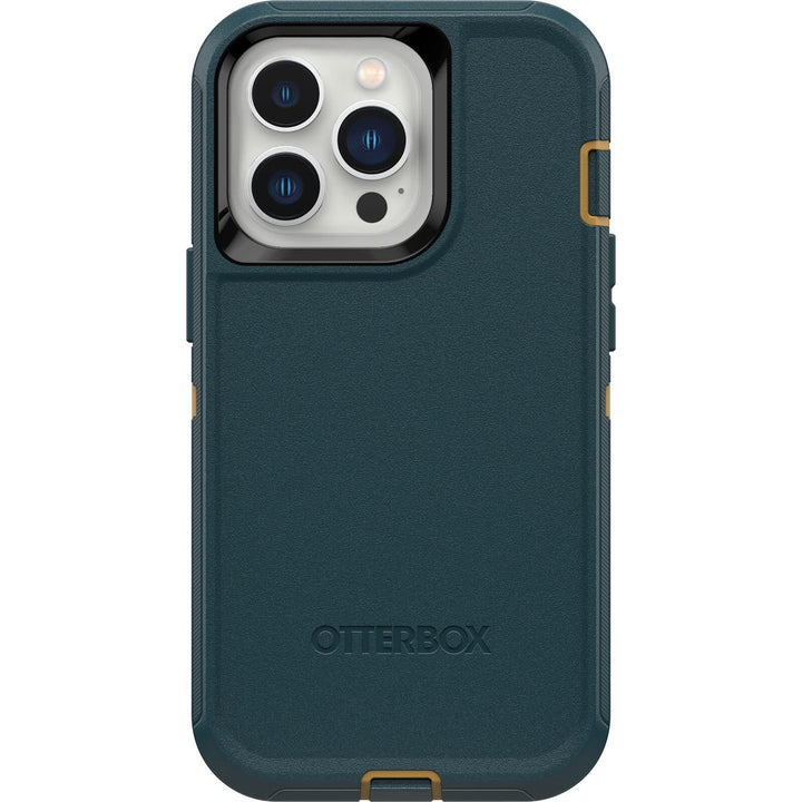 iPhone 13 Pro (ONLY) Defender Series Case - Hunter Green, Rugged & Durable, with Port Protection, Includes Holster Clip Kickstand