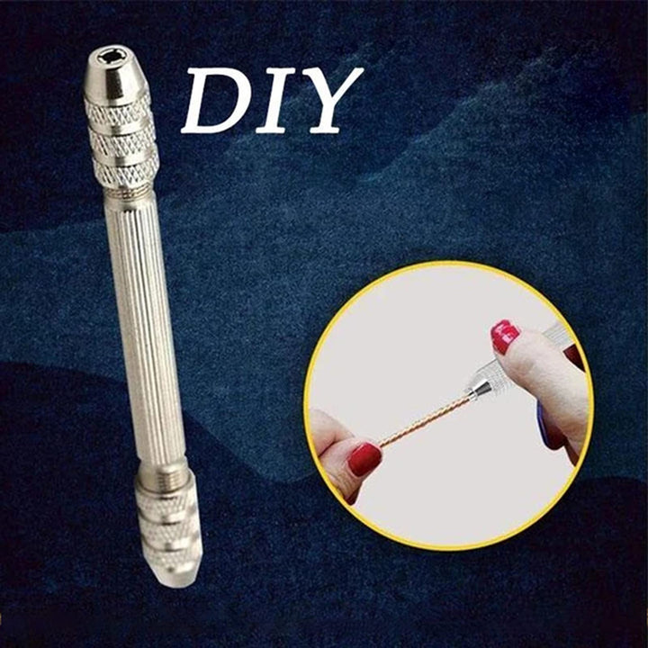 2PCS DIY Jewelry Accessories Twisted Copper Wire Tool Winding Copper Wire Artifact Handmade Antique Jewelry Accessories Mini Pin Vise Jewelry Making Tool (2pcs)