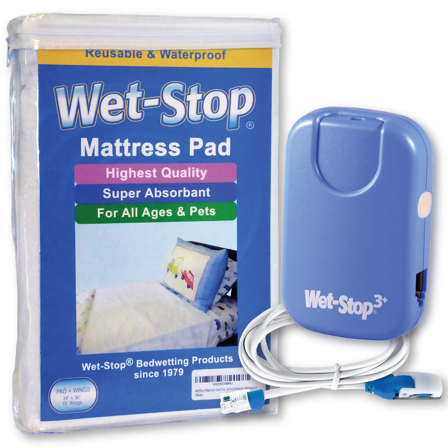 3 Kit: Bedwetting Enuresis Alarm with Waterproof Bed Pad for Boys and Girls