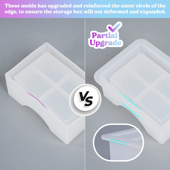 LET'S RESIN Coaster Resin Molds, Upgraded 10pcs Epoxy Molds Holder Kit with 5 Plastic Dropper 5 Wooden Sticks 2 Gloves, Sturdy Silicone Molds for Epoxy Resin, Cups Mats