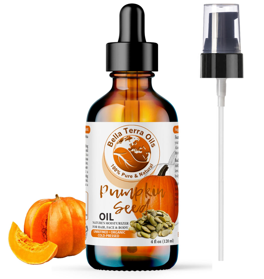 - Organic Pumpkin Seed Oil 4oz - A Rendezvous with Organic Pumpkin's Nutritional Delight, Abundant in Vitamin C & E, The Epitome of Skin Purity
