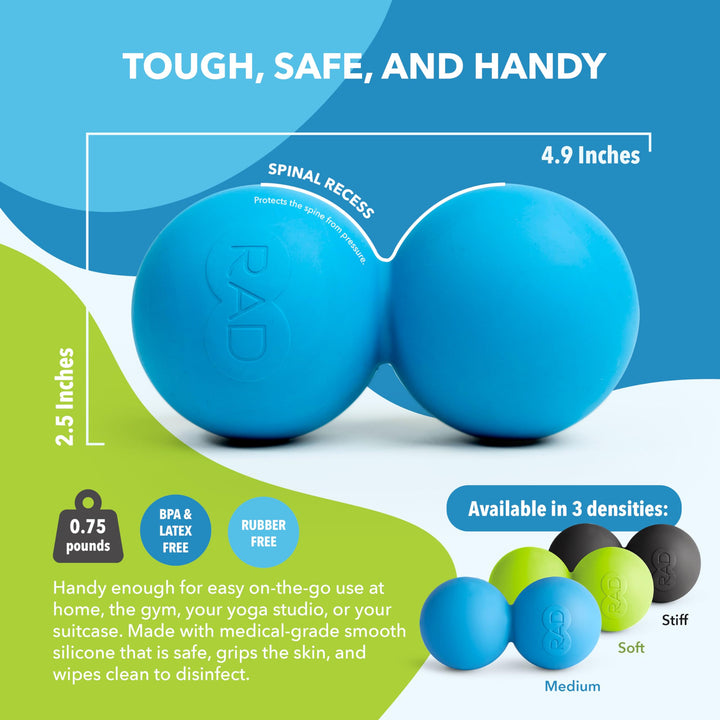 Roller Original Peanut Roller Ball Massager - Medium Density Peanut Massage Ball - Myofascial Release for Back, Feet, Neck, Psoas - Suboccipital Release Device, Thoracic Spine Roller Balls