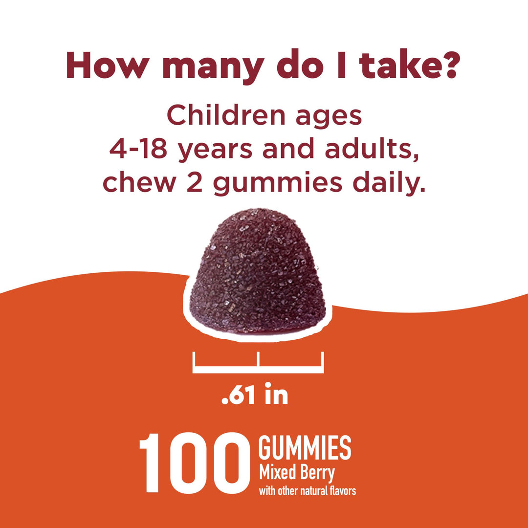 Wellblends Immune & Superfood, Elderberry Gummies with Acerola Cherry Extract, Plus Vitamin C + Vitamin D, Immune Support Supplement, 100 Gummy Vitamins
