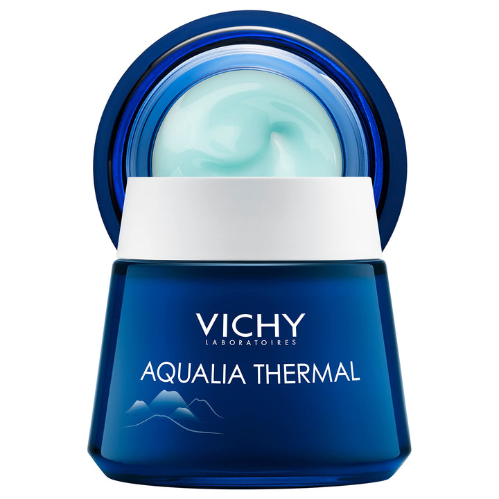Aqualia Thermal Spa Face Night Cream and Overnight Mask with Hyaluronic Acid, Moisturizer for Face and Neck, Moisturizing Night Time Anti Wrinkle Cream, Light Scent, Paraben Free
