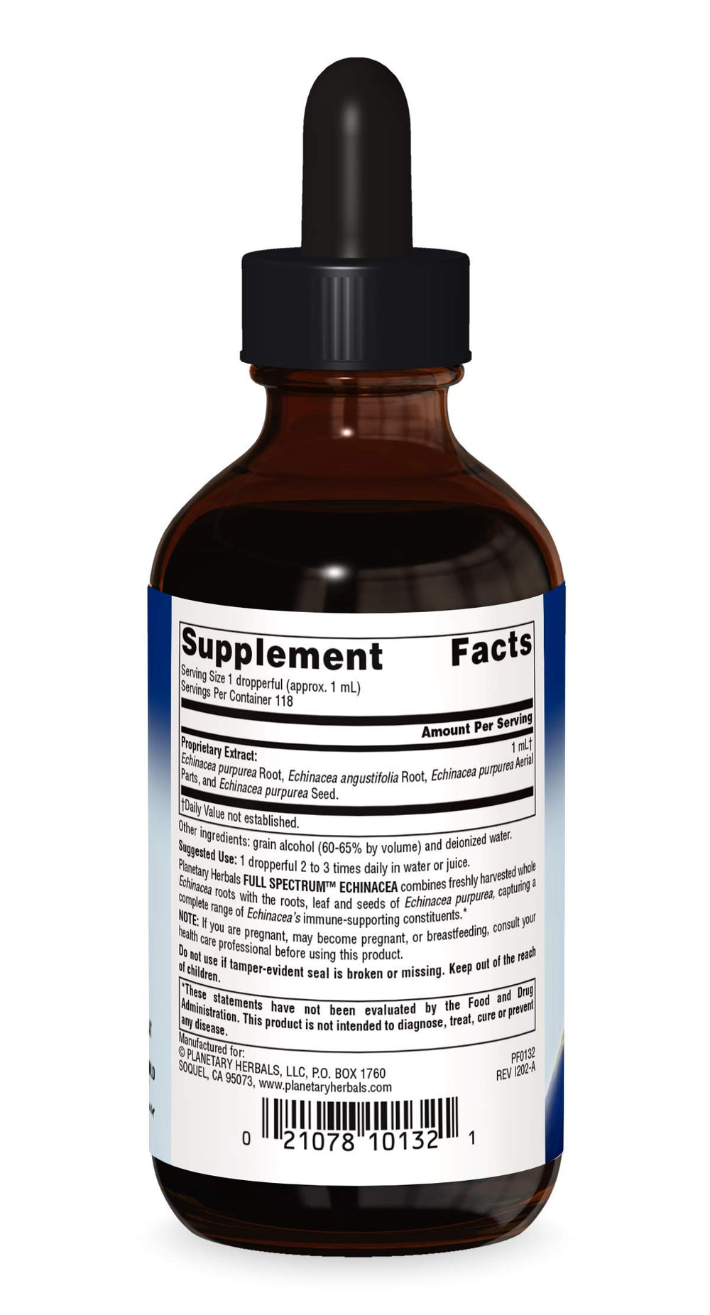 Echinacea 1 ml For Immune System Support - 4 oz