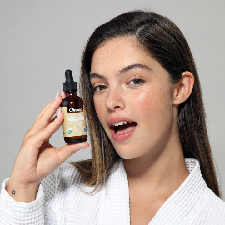 USDA Organic Argan Oil, 100% Pure | Moroccan Argan Oil for Hair, Face & Skin | Natural Cold Pressed Carrier Oil - Certified Organic | 90 Days Warranty