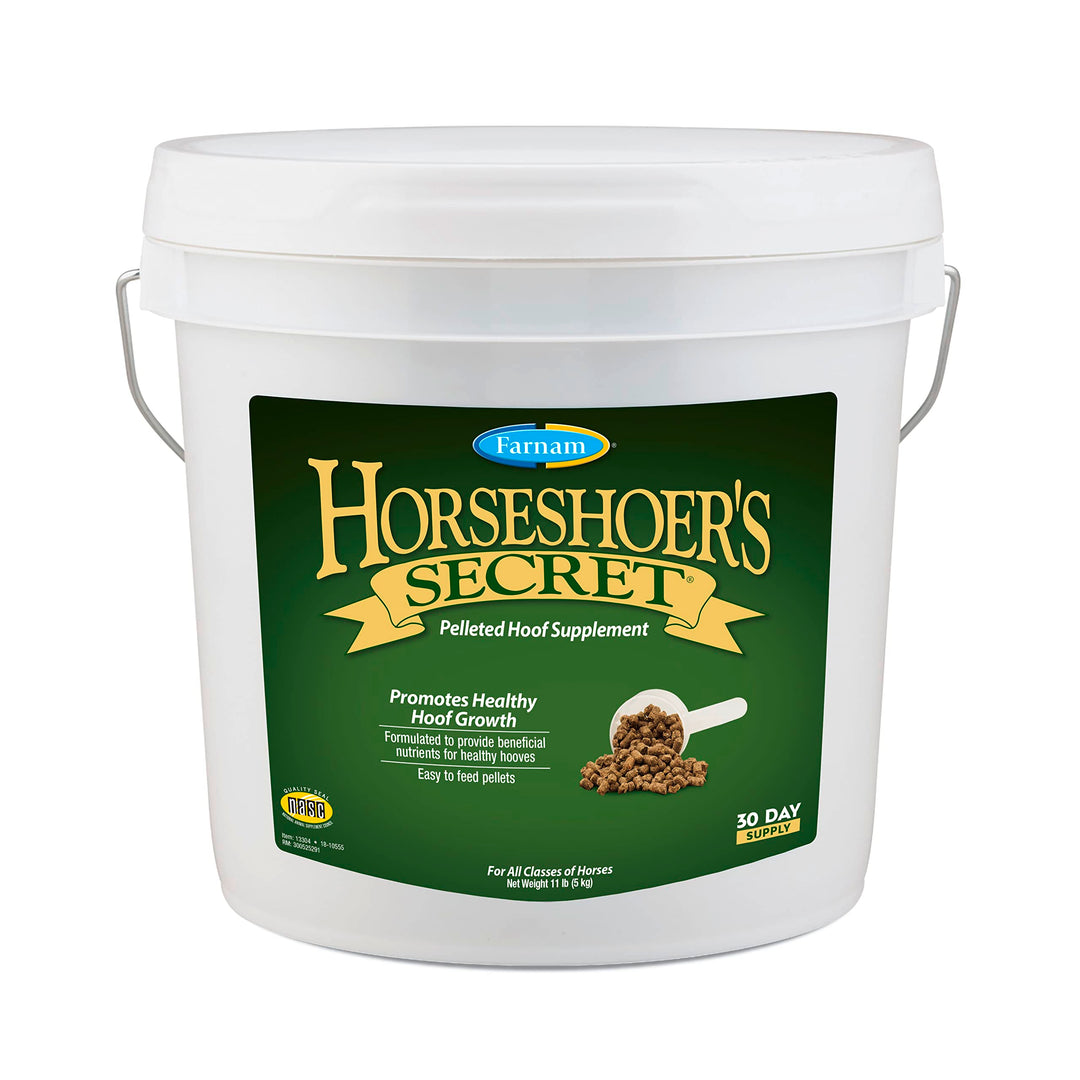 Horseshoer's Secret Pelleted Hoof Supplements, Promotes healthy hoof growth, maintains hoof walls & supports cracked hooves, 11 lbs., 30 day supply