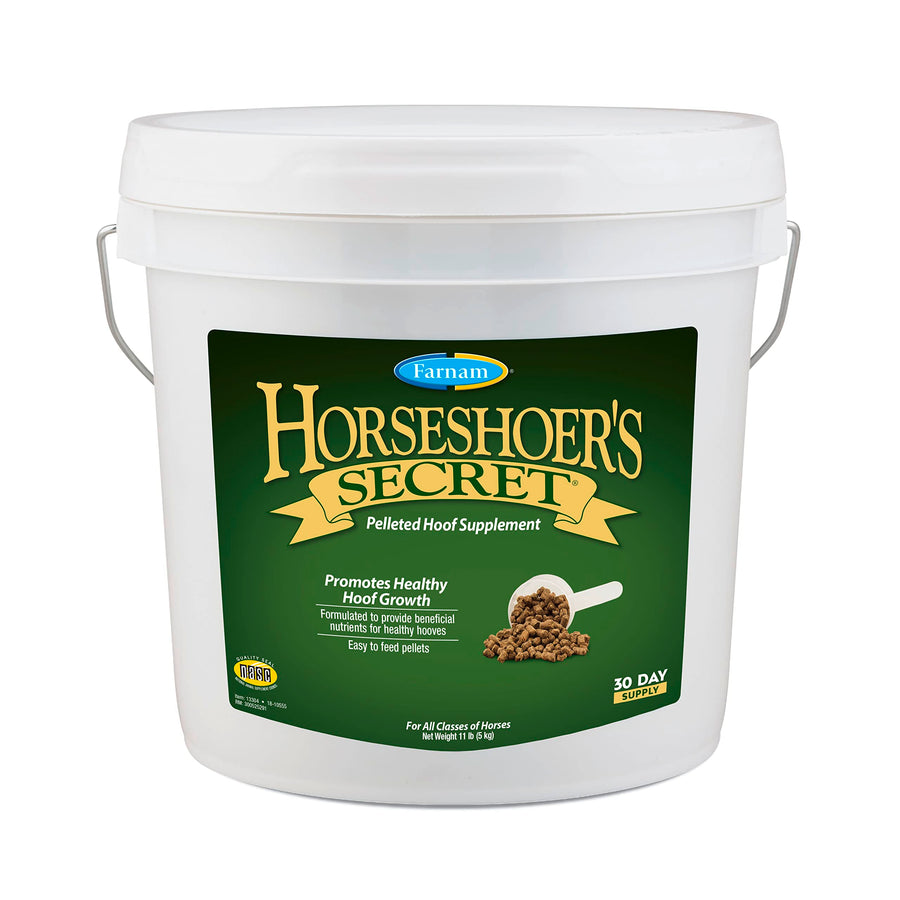 Horseshoer's Secret Pelleted Hoof Supplements, Promotes healthy hoof growth, maintains hoof walls & supports cracked hooves, 11 lbs., 30 day supply