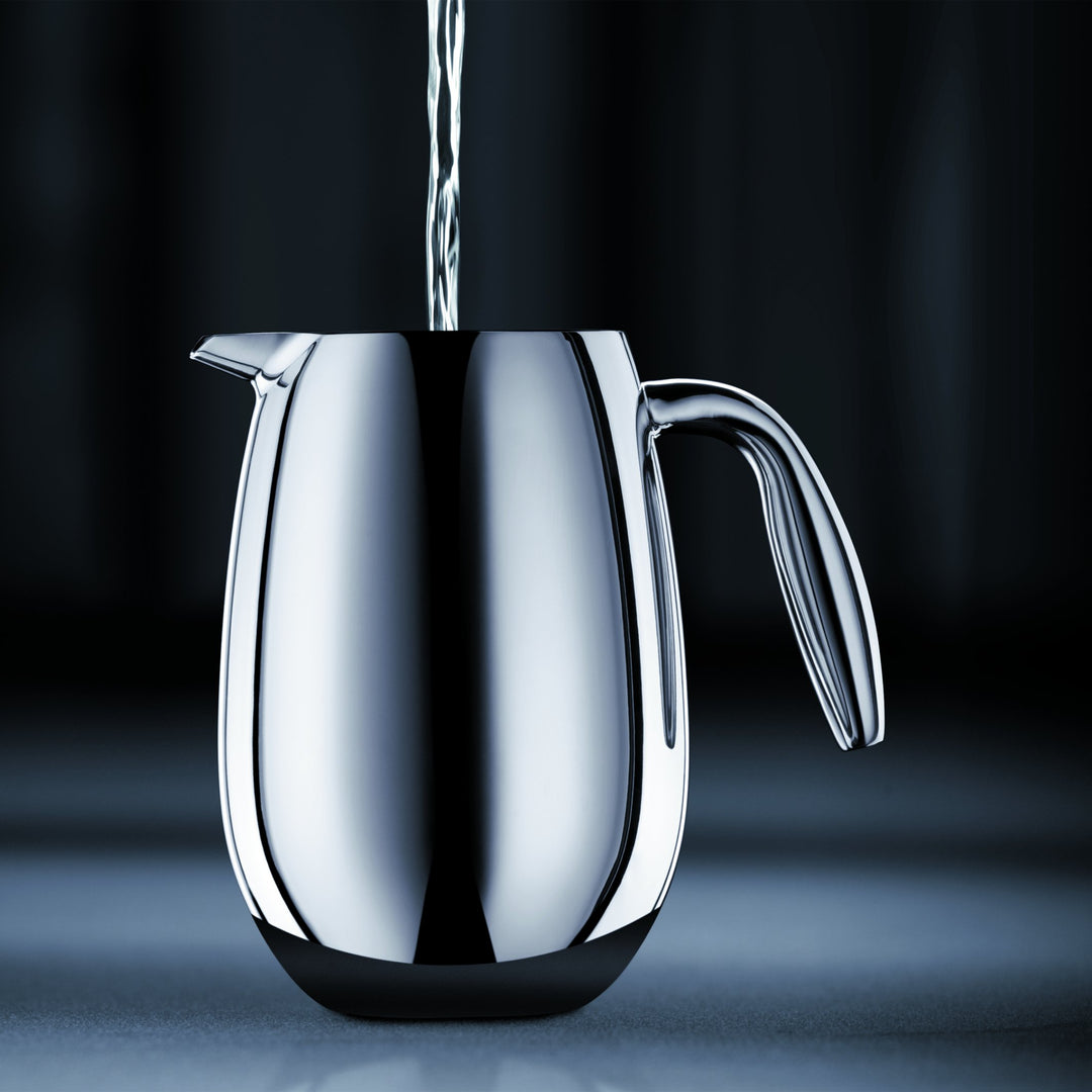 17 oz Columbia Thermal French Press Coffee Maker, Insulated Double Wall Stainless Steel, Chrome