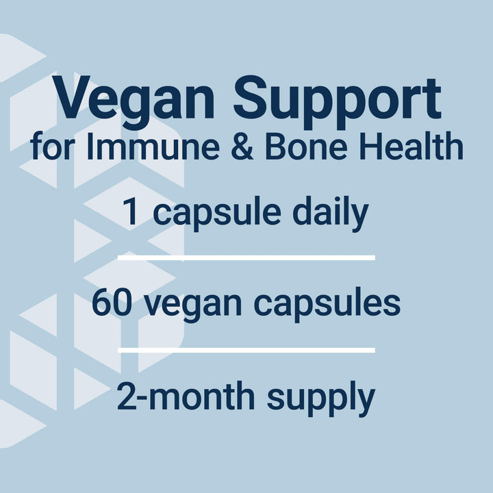 Vegan Vitamin D3, Joint/Bone Health, Immune Support, Non-GMO, Gluten Free, 60 Count
