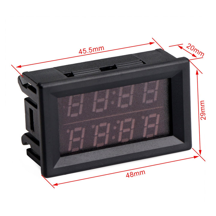 ® 4 Digits High Accuracy Volt Amp Meter DC 0-100V 100A VA Multimeter Voltage Positive and Negative Current Tester Gauge Voltmeter Ammeter Digital 2in1 Blue Red LED Display with 100A/75mV Shunt