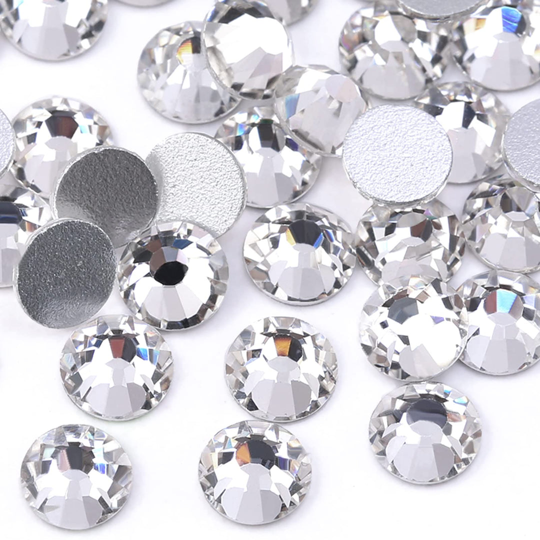1440 Pieces SS4 Flatback Rhinestones, 1.5MM Flatback Crystal Clear Rhinestones for Craft Nails Dance Costumes, Non Hotfix Rhinestones