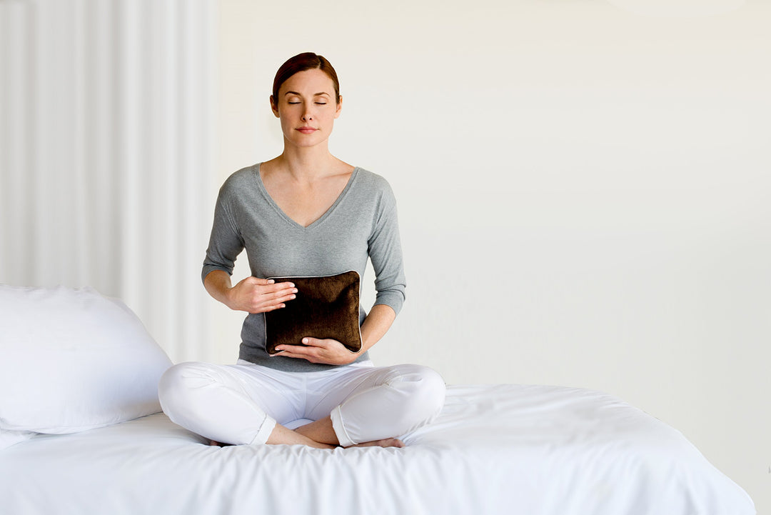 Soothing, Comfortable Hot/Cold Therapy Buckwheat Seed Filled Compact Wrap - Mocha